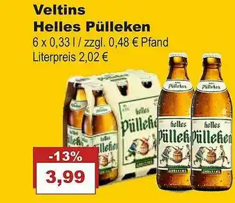 Bilgro Veltins Helles Pülleken Angebot