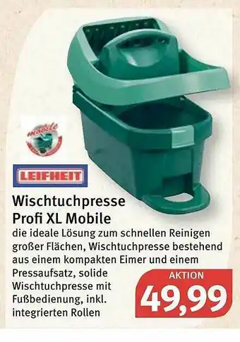 Feneberg Leifheit Wischtuchpresse Profi XL Mobile Angebot