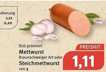 Feneberg Dlg-prämiert Mettwurst Oder Steichmettwurst Angebot