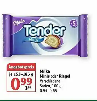 Globus Milka Minis Oder Riegel Angebot