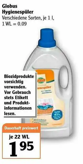 Globus Globus Hygienespüler Angebot