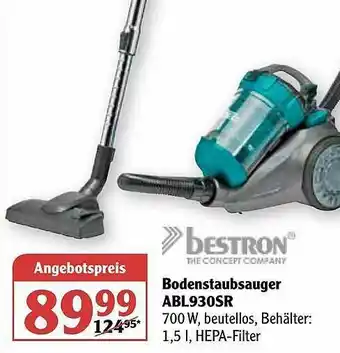 Globus Bodenstaubsauger ABL930SR Angebot