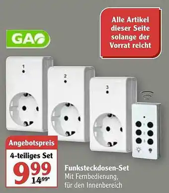 Globus Ga Funksteckdosen-set Angebot