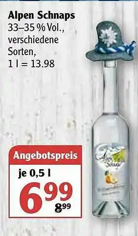 Globus Alpen Schnaps Angebot