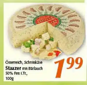 inkoop österreich, Shcnittkäse Staazer Angebot