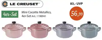 Zurbrüggen LE CREUSET Mini Cocotte Metallics, 4er-Set Angebot