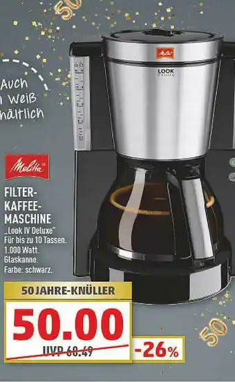 Marktkauf Melitta Filter Kaffeemaschine Angebot