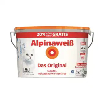 Hagebau Alpina innenfarbe alpinaweiß - das original, 12 liter, matt - weiss Angebot