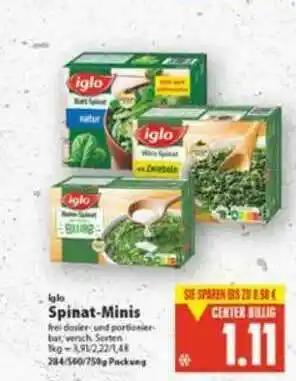 E-Center Iglo Spinat-minis Angebot