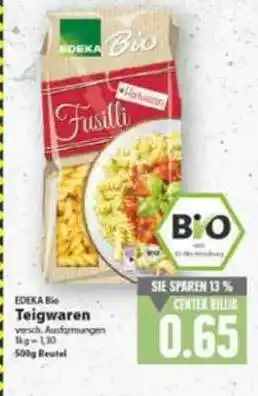 E-Center Edeka Bio Teigwaren Angebot