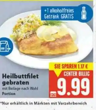 E-Center Heilbuttfilet Gebraten Angebot