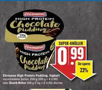 Edeka Ehrmann High Protein Pudding, Joghurt Oder Quark Natur Angebot