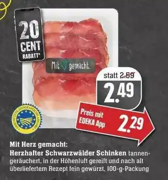 Edeka Mit Herz Gemacht: Herzhafter Schwarzwälder Schinken Angebot