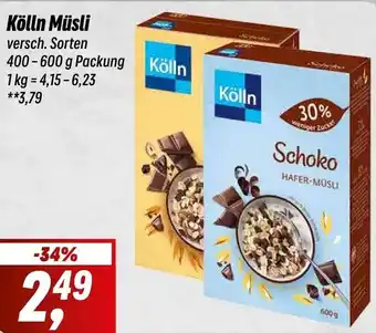 Simmel Kölln Müsli 400-600 g Packung Angebot