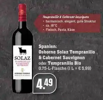 Edeka Osborne Solaz Tempranillo & Cabernet Sauvignon Oder Tempranillo Bio Angebot