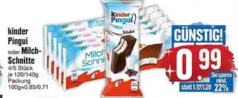 Edeka Kinder Pingui oder Milchschnitte Angebot