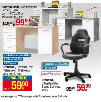 Möbelpiraten Schreibtische Oder Drehstuhl Angebot