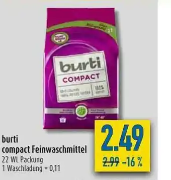 diska Burti Compact Feinwaschmittel Angebot