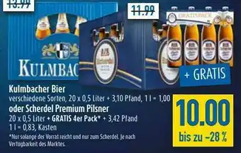 diska Kulmbacher Bier Oder Scherdel Premium Pilsner Angebot