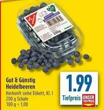 diska Gut & Günstig Heidelbeeren Angebot