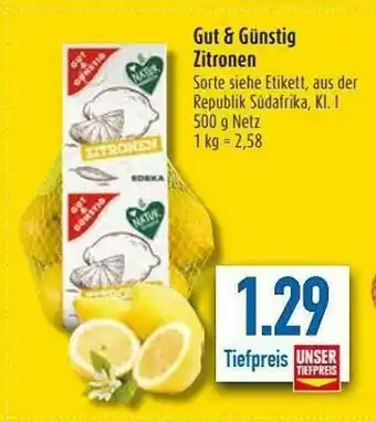 diska Gut & Günstig Zitronen Angebot