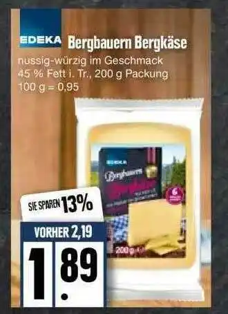 Edeka Edeka Bergbauern Bergkäse Angebot