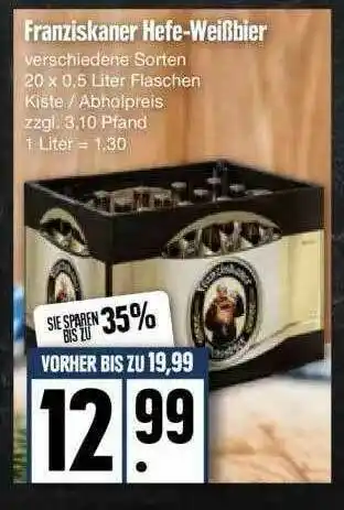 Edeka Franziskaner Hefe-weißbier Angebot