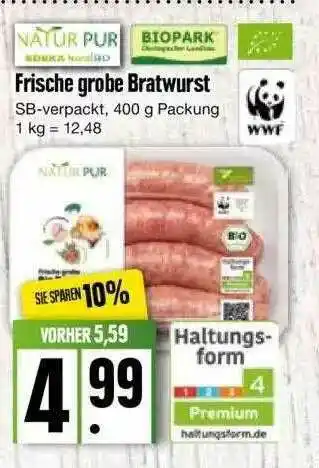 Edeka Natur Pur Frische Grobe Bratwurst Angebot