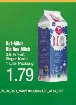 Edeka Hof-milch Bio Heu Milch Angebot