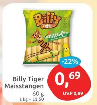 Budni Billy Tiger Maisstangen 60 g Angebot