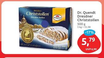 Budni Dr. Quendt Dresdner Christstollen 500 g Angebot