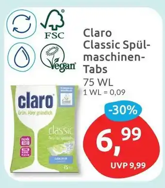 Budni Claro Classic Spülmaschinen-Tabs 75 WL Angebot