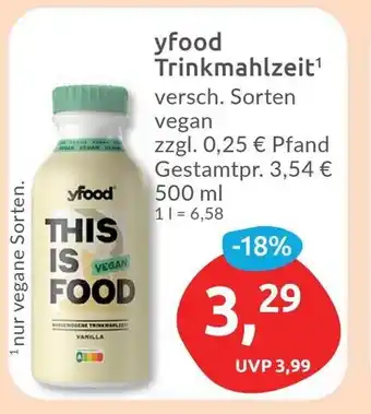 Budni yfood Trinkmahlzeit versch. Sorten vegan 500 ml Angebot