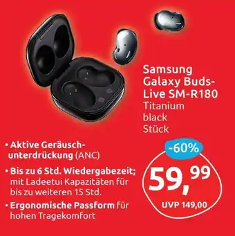 Budni Samsung Galaxy Buds-Live SM-R180 Titanium black Stück Angebot