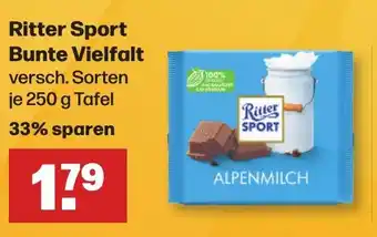 Handelshof Ritter Sport Bunte Vielfalt versch. Sorten je 250 g Tafel Angebot