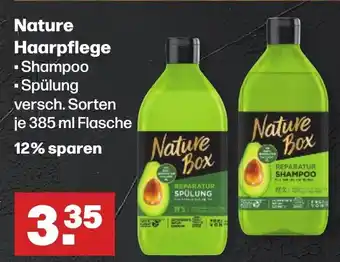 Handelshof Nature Box Haarpflege ▪ Shampoo ▪ Spülung je 385 ml Flasche Angebot