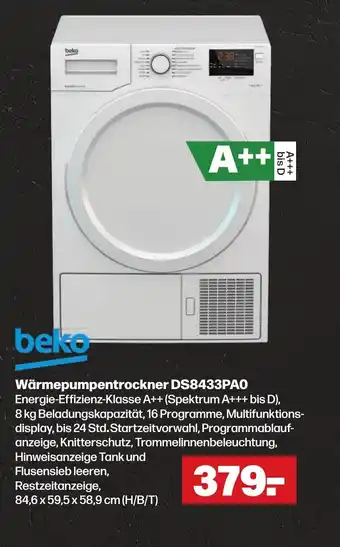 Handelshof beko Wärmepumpentrockner DS8433PA0 Angebot