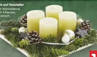 Netto Marken-Discount Adventsgesteck auf holzteller Angebot