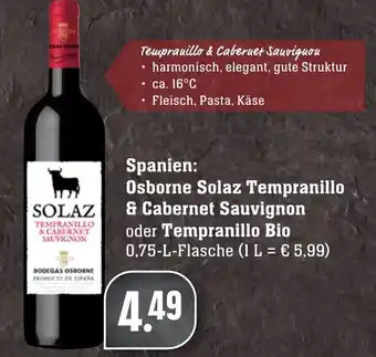 Edeka Neukauf Osborne Solaz Tempranillo & Cabernet Sauvignon oder Tempranillo Bio 0,75L Angebot