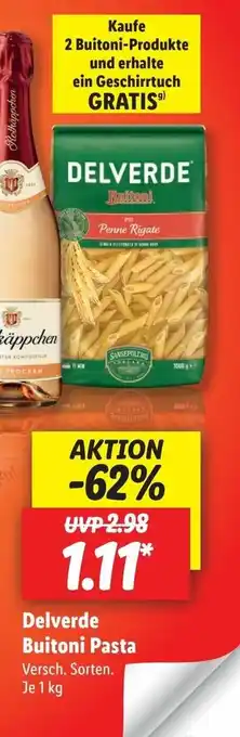 Lidl Delverde Buitoni Pasta Je 1kg Angebot