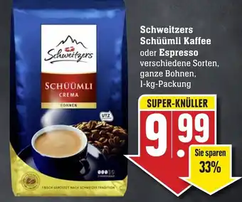 Edeka Neukauf Schweitzers Schüümli Kaffee oder Espresso 1kg Angebot