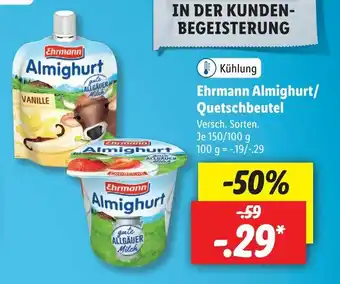 Lidl Ehrmann Almighurt/Quetschbeutel Angebot