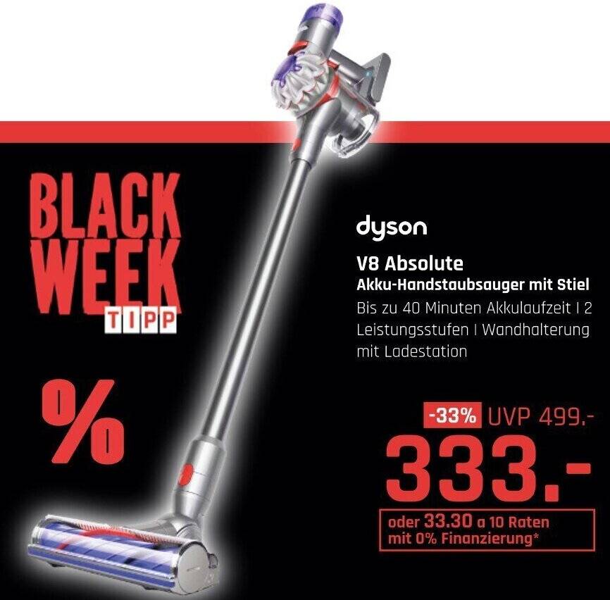 dyson V8 Absolute AkkuHandstaubsauger mit Stiel Angebot bei Hirsch und