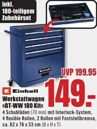 B1 Discount Baumarkt Einhell Werkstattwagen ,,BT-WW 180 Kit" Angebot