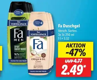 Lidl Fa Duschgel Je 3 x 250 ml Angebot