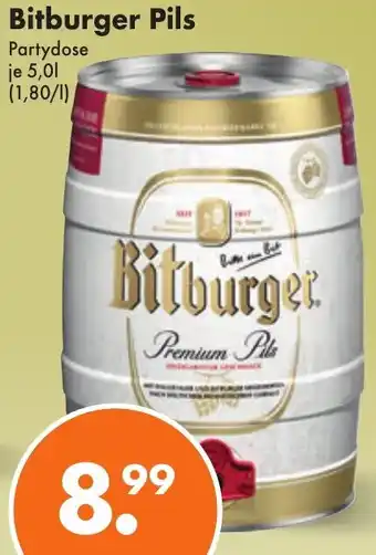 Trink und Spare Bitburger Pils Partydose 5,0 L Angebot