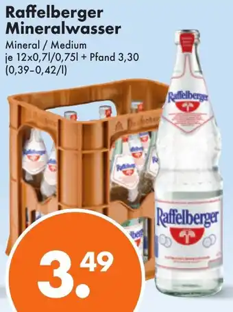 Trink und Spare Raffelberger Mineralwasser 12x0,7/0,75 L Angebot