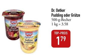 Galeria Markthalle Dr. Oetker Pudding oder Grütze 500-g-Becher Angebot