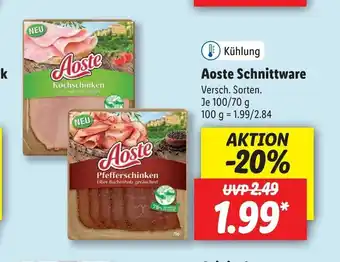 Lidl Aoste Schnittware Je 100/70g Angebot