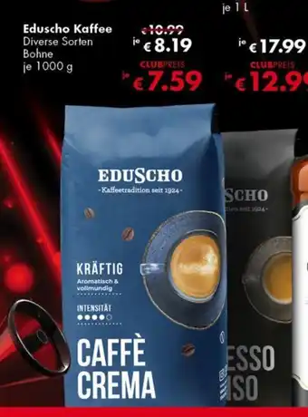 Travel Free Eduscho Kaffee Diverse Sorten Bohne je 1000 g Angebot